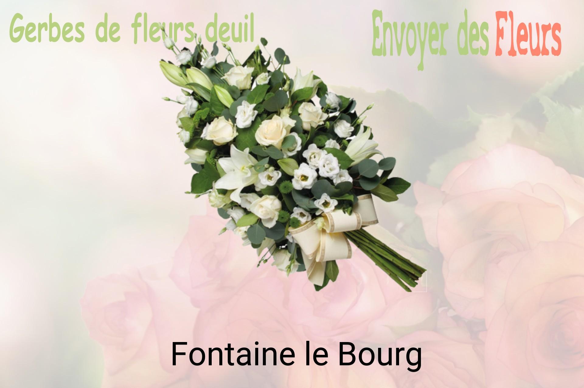 Gerbe de fleurs de deuil livrée à Fontaine-le-Bourg